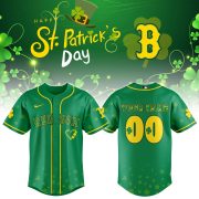 Boston Red Sox St. Patrick’s Day Lucky Edition Custom Baseball Jersey