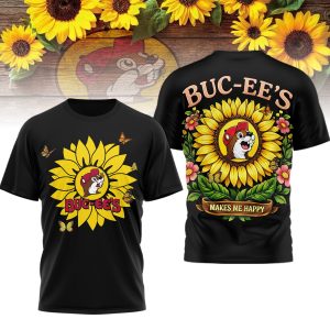 Bucees Be Happy Beaver Sunflower Graphic TShirt 2026 Edition by Drovenwear.com