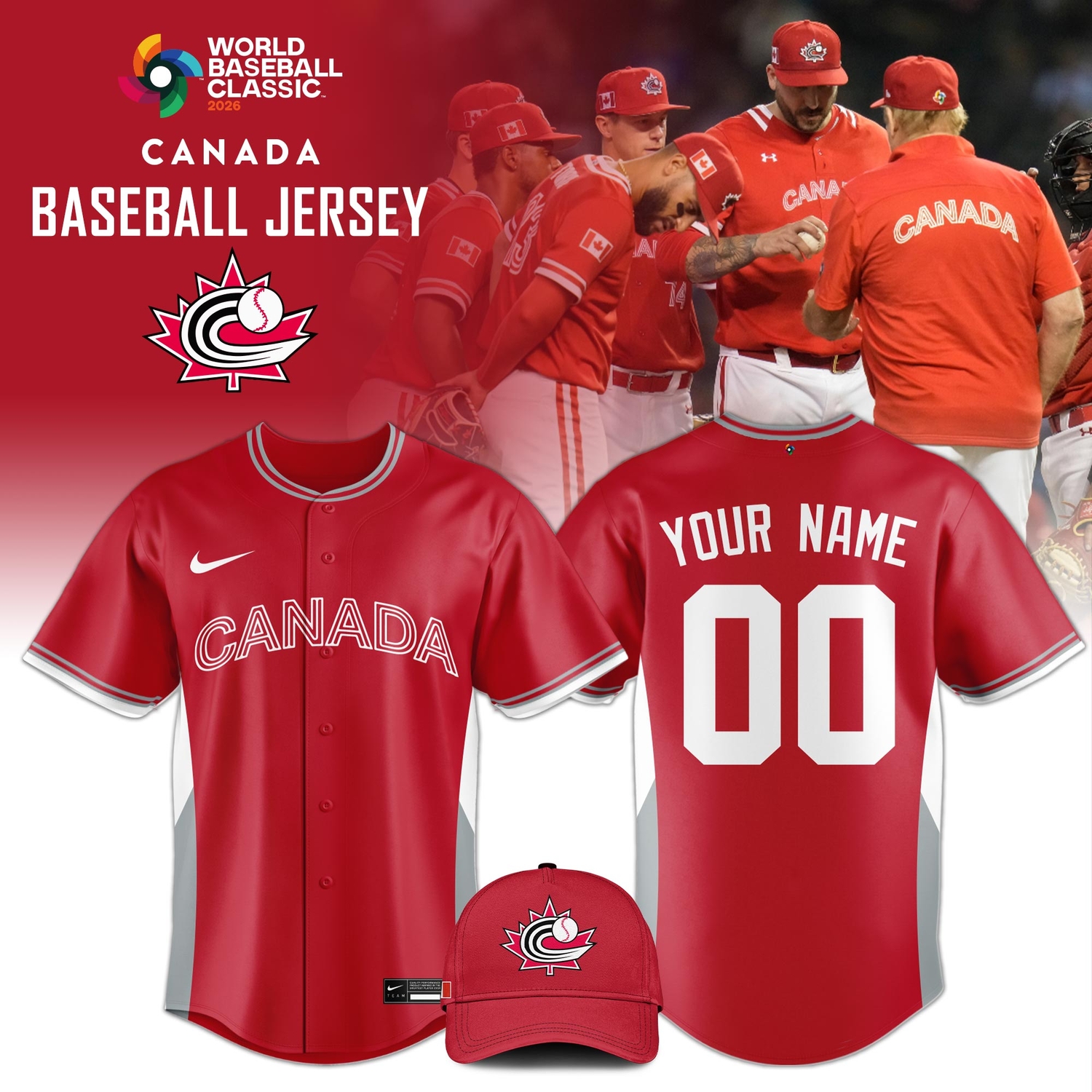 Canada Baseball 2026 World Baseball Classic Jersey Limited Edition Red Canada Baseball 2026 World Baseball Classic Jersey Limited Edition Red