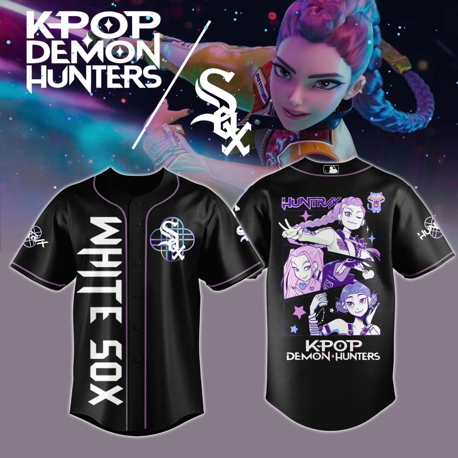 Chicago White Sox MLB 2026 KPop Demon Hunters Limited Edition Jersey Chicago White Sox MLB 2026 KPop Demon Hunters Limited Edition Jersey