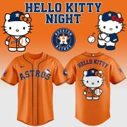 Houston Astros x Hello Kitty Night 2026 Limited Edition Orange Baseball Jersey