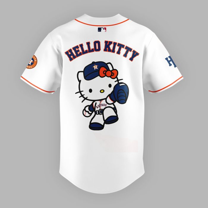 Houston Astros x Hello Kitty Night 2026 Limited Edition White Baseball Jersey Ver 2 - Image 3