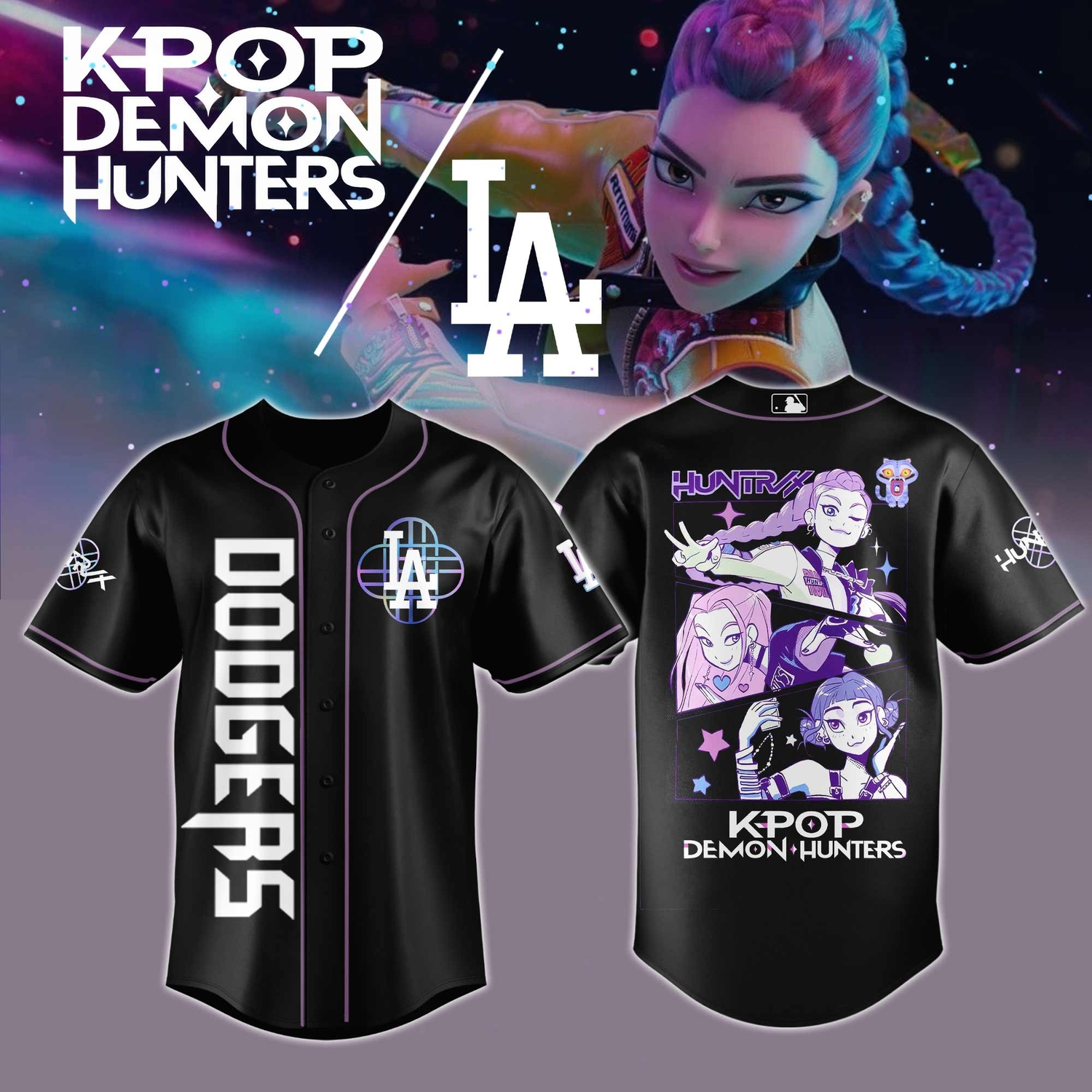 Los Angeles Dodgers 2026 MLB KPop Demon Hunters Exclusive Jersey Los Angeles Dodgers 2026 MLB KPop Demon Hunters Exclusive Jersey