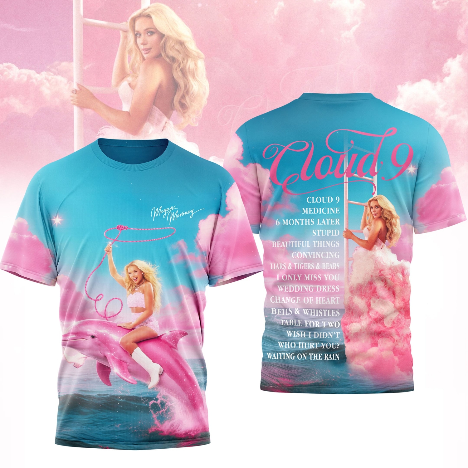 Megan Moroney The Cloud 9 Tour Pink Graphic Tee 2026 Version 2 Megan Moroney The Cloud 9 Tour Pink Graphic Tee 2026 Version 2