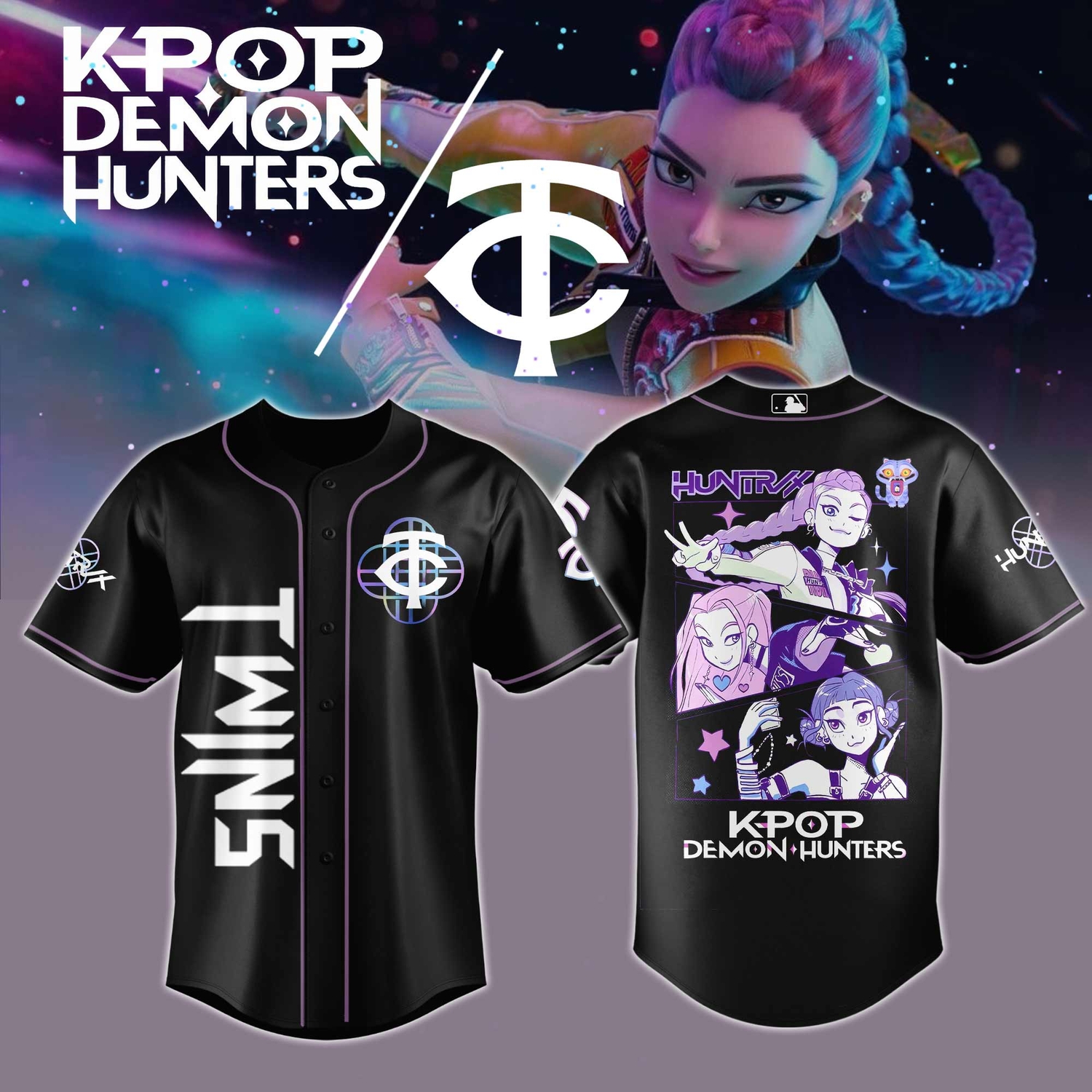 Minnesota Twins 2026 KPop Demon Hunters MLB Fan Jersey Minnesota Twins 2026 KPop Demon Hunters MLB Fan Jersey