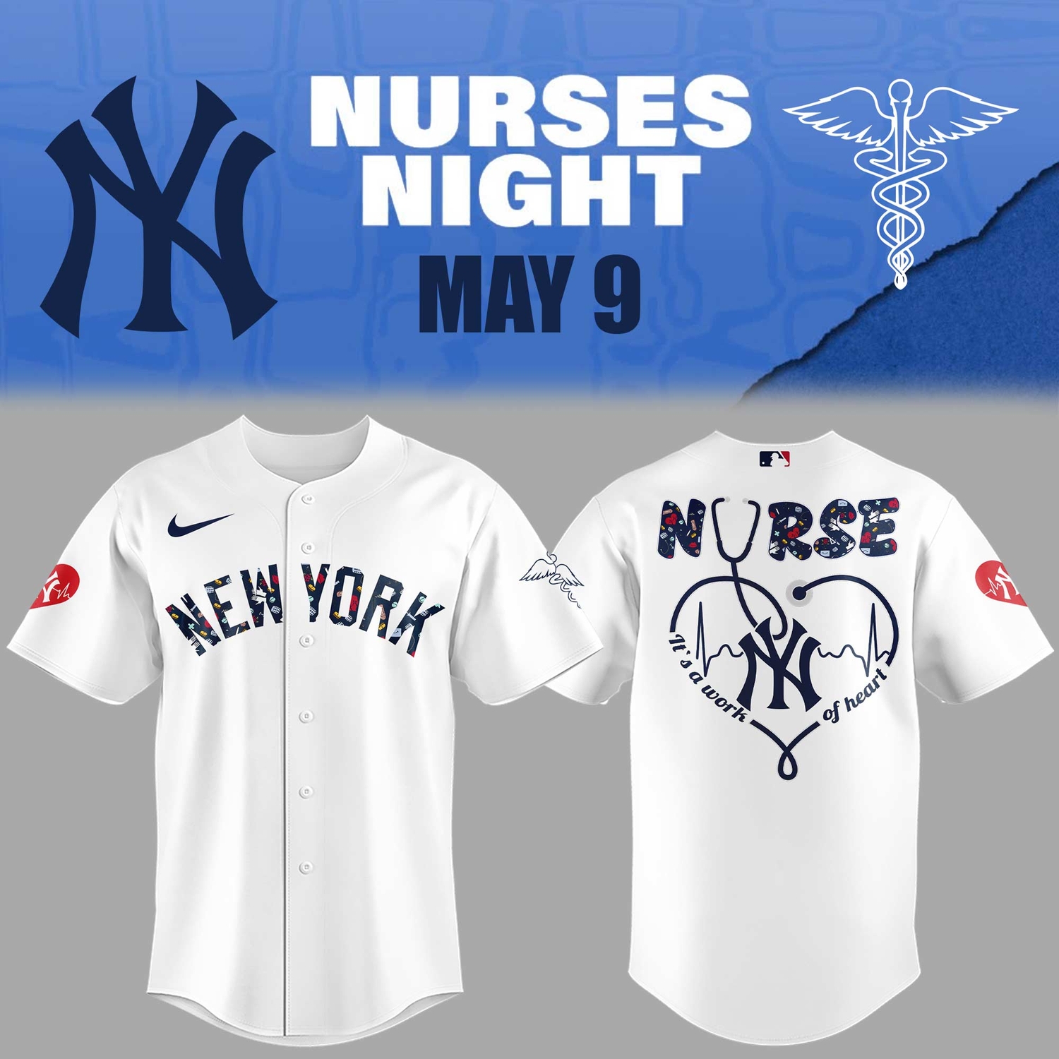New York Yankees 2026 Nurses Appreciation MLB Special Jersey New York Yankees 2026 Nurses Appreciation MLB Special Jersey