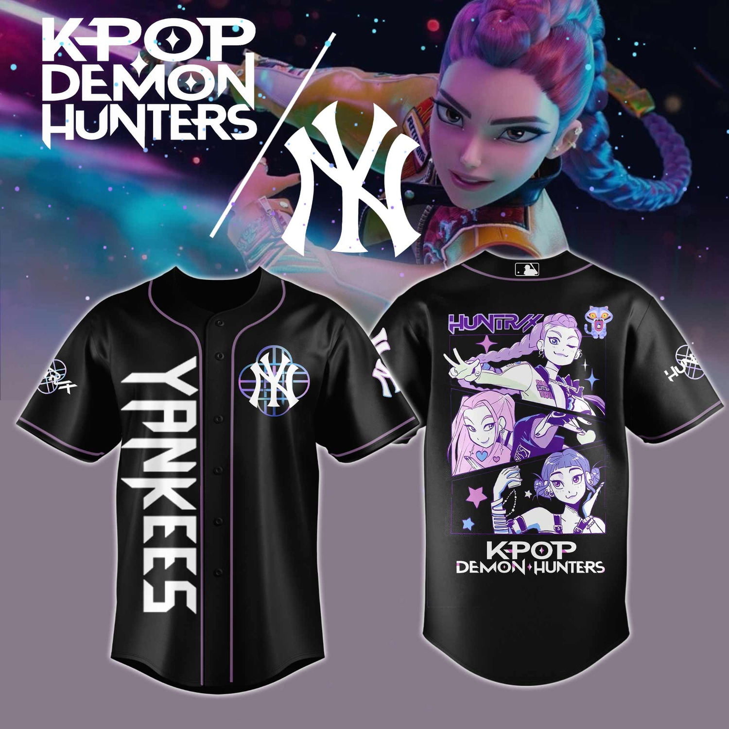 New York Yankees MLB 2026 KPop Demon Hunters Limited Edition Jersey New York Yankees MLB 2026 KPop Demon Hunters Limited Edition Jersey