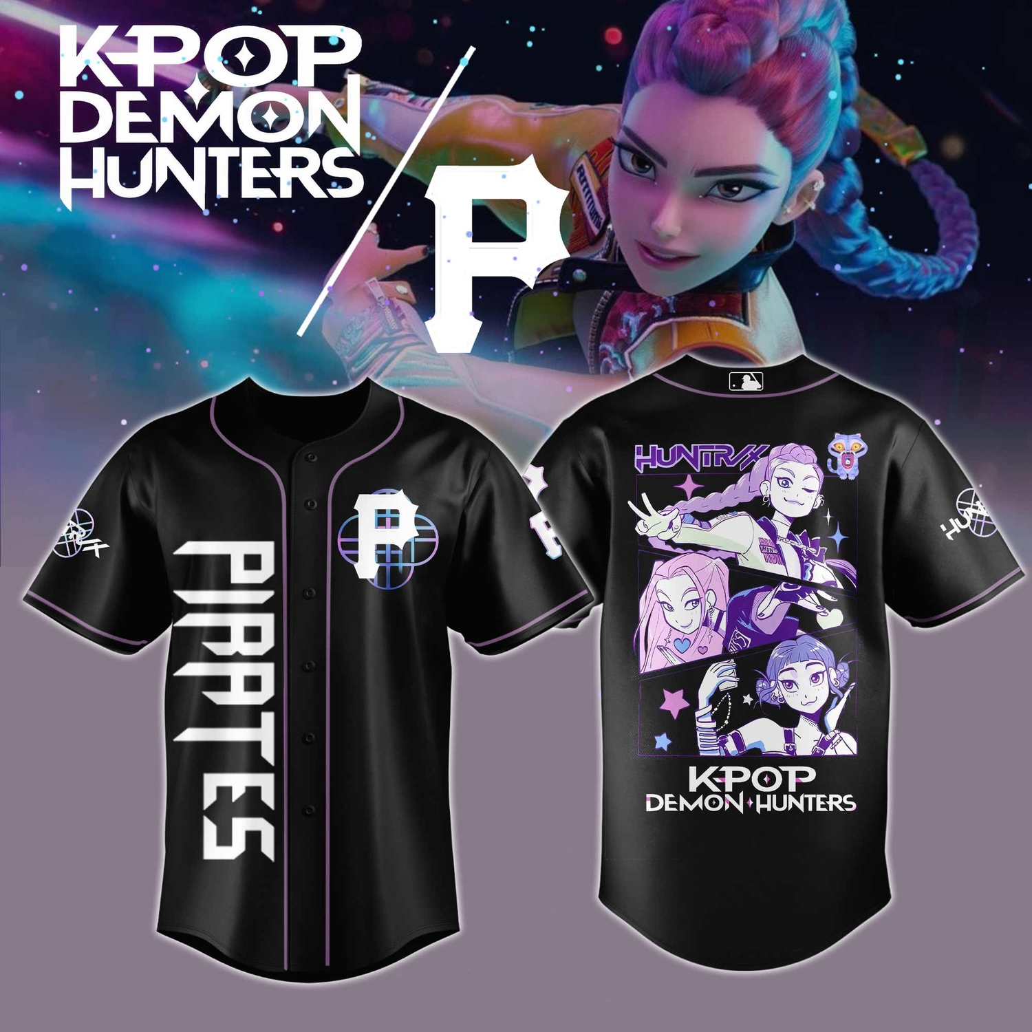 Pittsburgh Pirates MLB 2026 KPop Demon Hunters Special Jersey Pittsburgh Pirates MLB 2026 KPop Demon Hunters Special Jersey