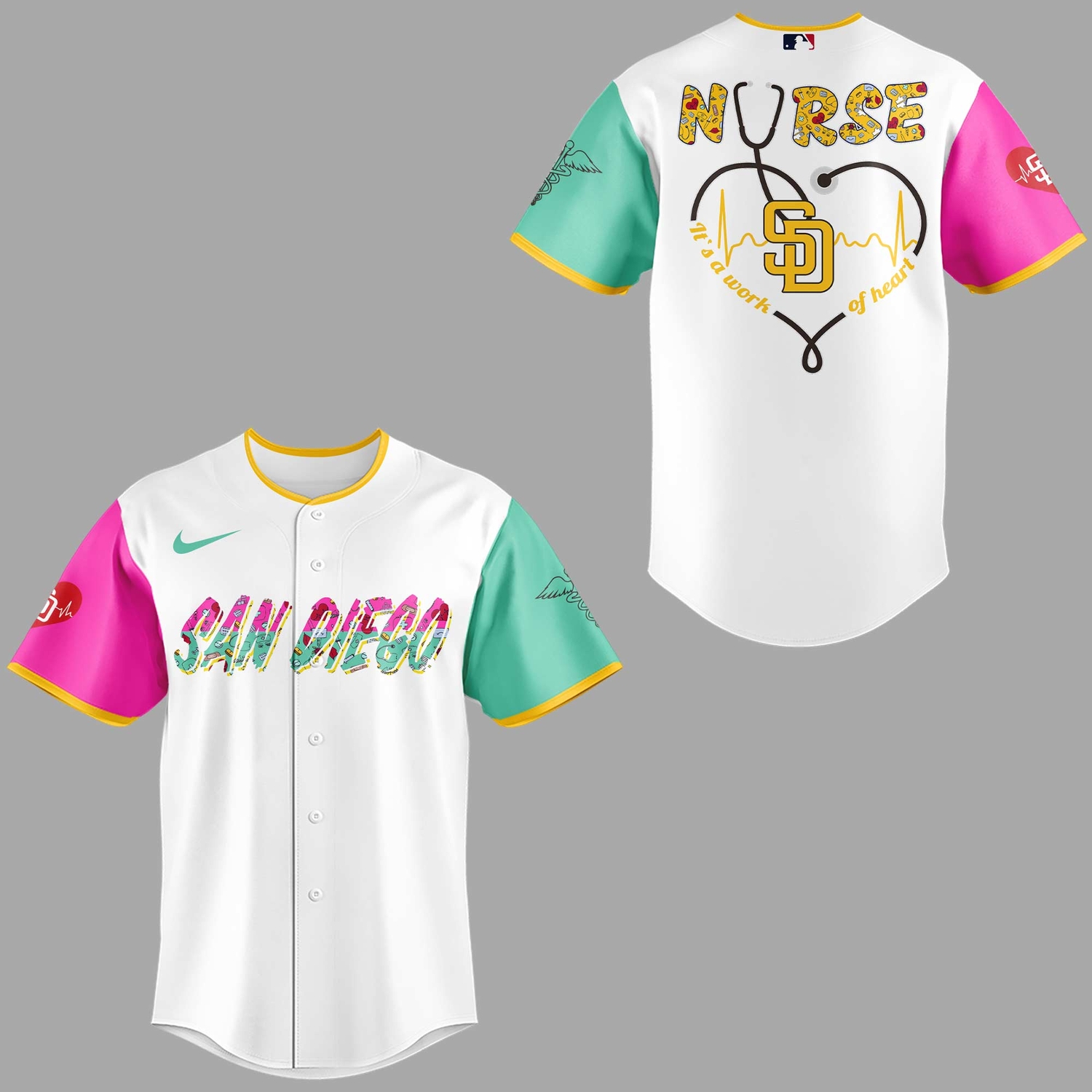 San Diego Padres 2026 Nurses Tribute MLB Special Jersey San Diego Padres 2026 Nurses Tribute MLB Special Jersey