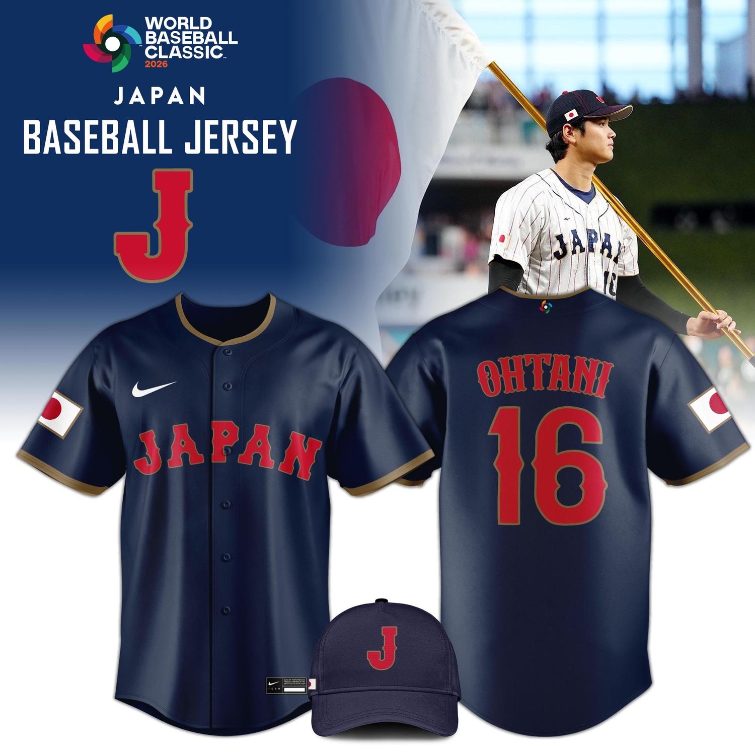 Shohei Ohtani Japan 2026 World Baseball Classic Navy Limited Edition Jersey Shohei Ohtani Japan 2026 World Baseball Classic Navy Limited Edition Jersey