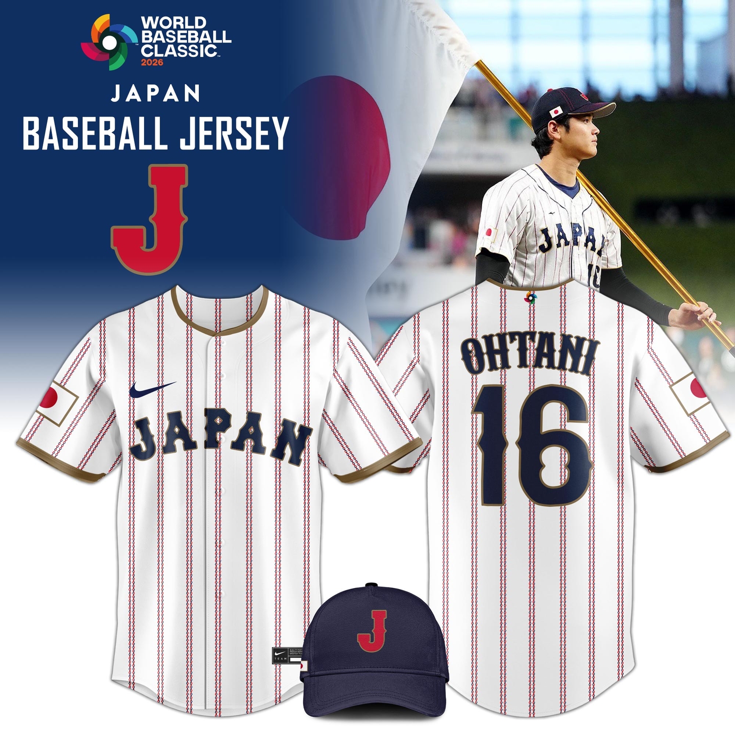 Shohei Ohtani Japan 2026 World Baseball Classic White Limited Edition Jersey Shohei Ohtani Japan 2026 World Baseball Classic White Limited Edition Jersey