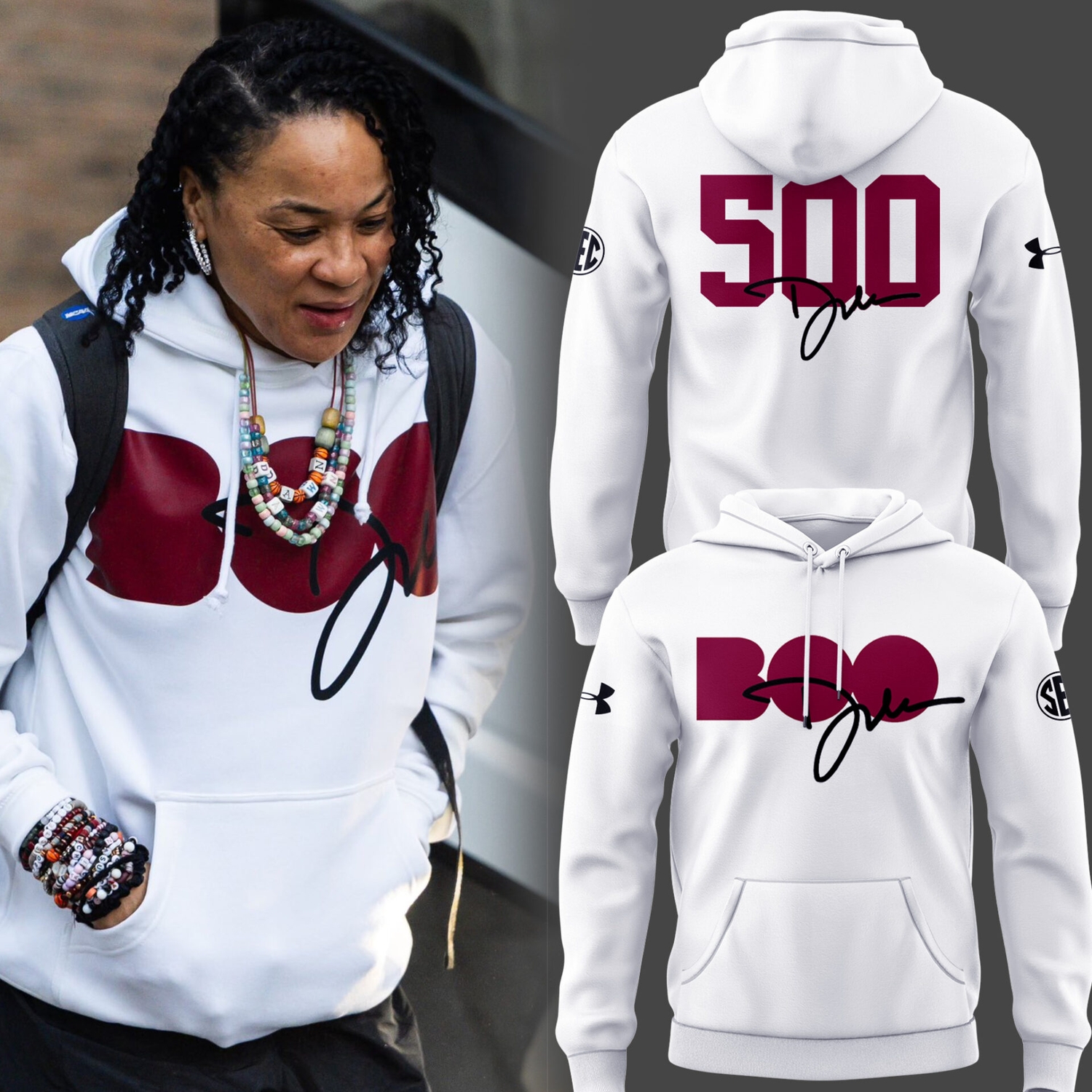 South Carolina Gamecocks x Dawn Staley 2026 Boo 500 Commemorative Hoodie – Version 2 South Carolina Gamecocks x Dawn Staley 2026 Boo 500 Commemorative Hoodie – Version 2
