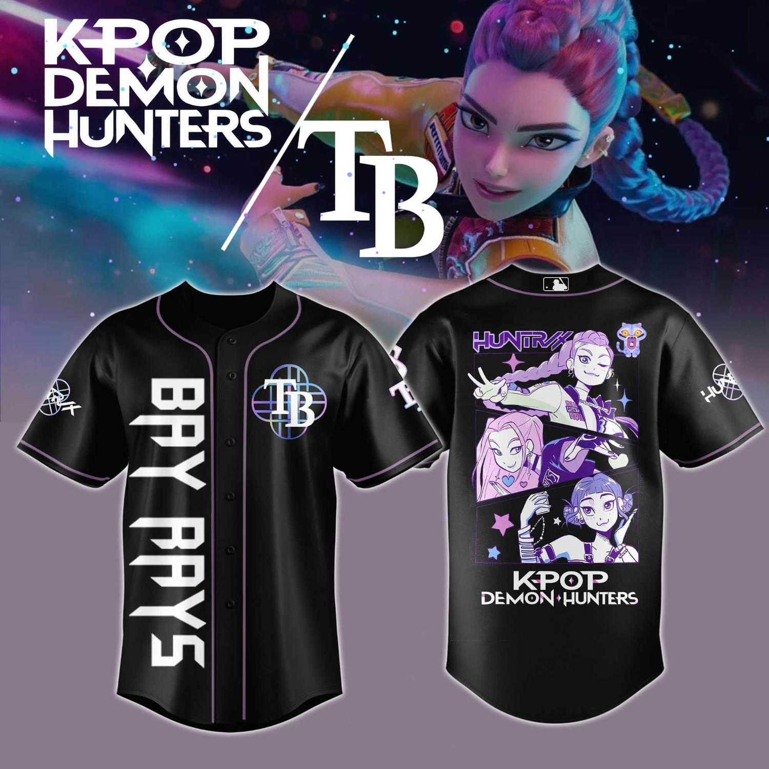 Tampa Bay Rays MLB 2026 KPop Demon Hunters Special Jersey Tampa Bay Rays MLB 2026 KPop Demon Hunters Special Jersey