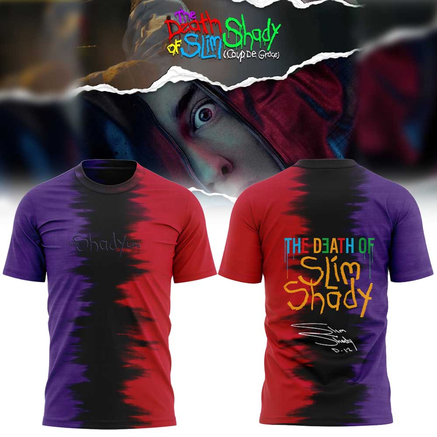 The Slim Shady LP & The Death of Slim Shady Collection Graphic T-Shirt Version 2 The Slim Shady LP & The Death of Slim Shady Collection Graphic T-Shirt Version 2