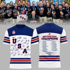 USA Mens Ice Hockey 2026 Gold Medal Champions Shirt by Drovenwear.com