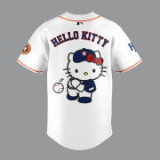 Houston Astros x Hello Kitty Night 2026 Limited Edition White Baseball Jersey - Image 3