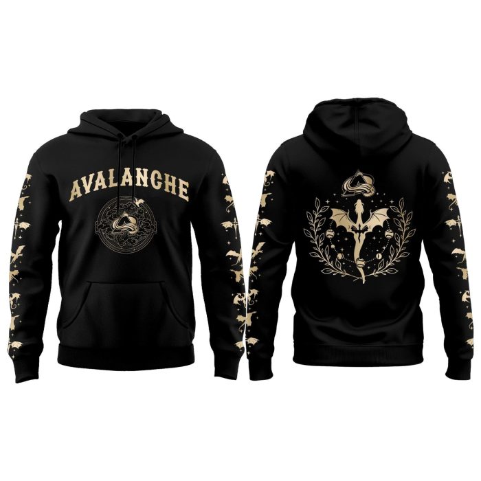 2026 Colorado Avalanche Fourth Wings Night Limited Edition Hoodie Jogger Cap - Image 2