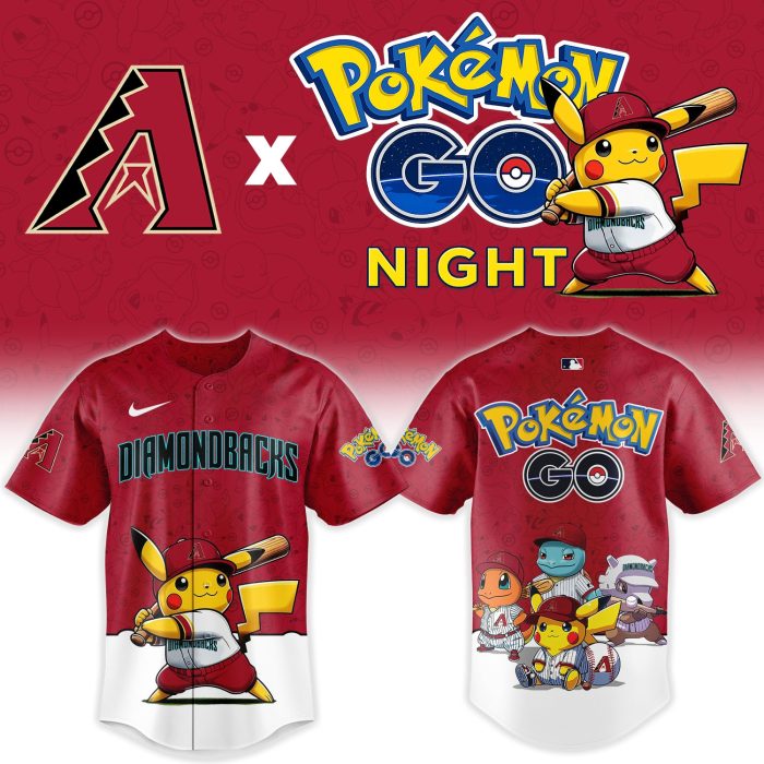 Arizona Diamondbacks Pokémon GO Night Limited Edition Baseball Jersey - Image 2