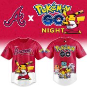 Atlanta Braves Pokémon GO Night Limited Edition Baseball Jersey - Image 2