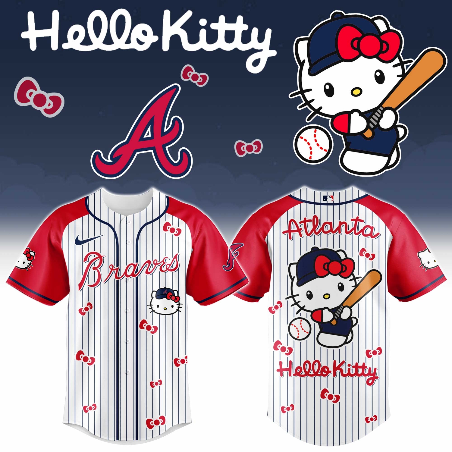 Atlanta Braves x Hello Kitty 2026 Limited Editions Jersey Atlanta Braves x Hello Kitty 2026 Limited Editions Jersey