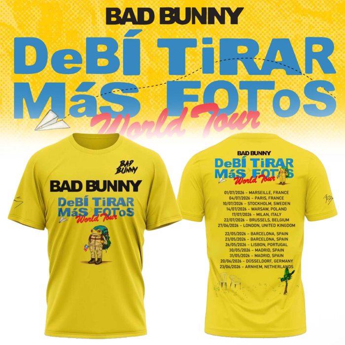 BAD BUNNY – DeBÍ TiRAR MáS FoToS World Tour 2026 3D Tshirt - Image 2