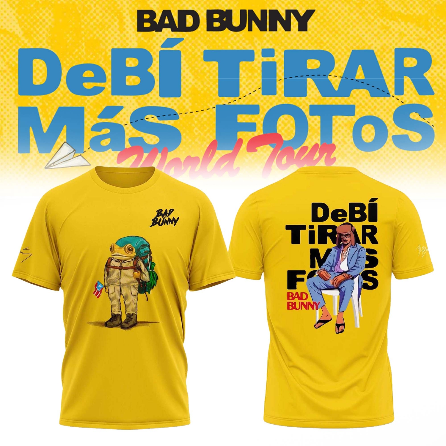 BAD BUNNY – DeBÍ TiRAR MáS FoToS World Tour 2026 3D Tshirt Ver3 BAD BUNNY – DeBÍ TiRAR MáS FoToS World Tour 2026 3D Tshirt Ver3