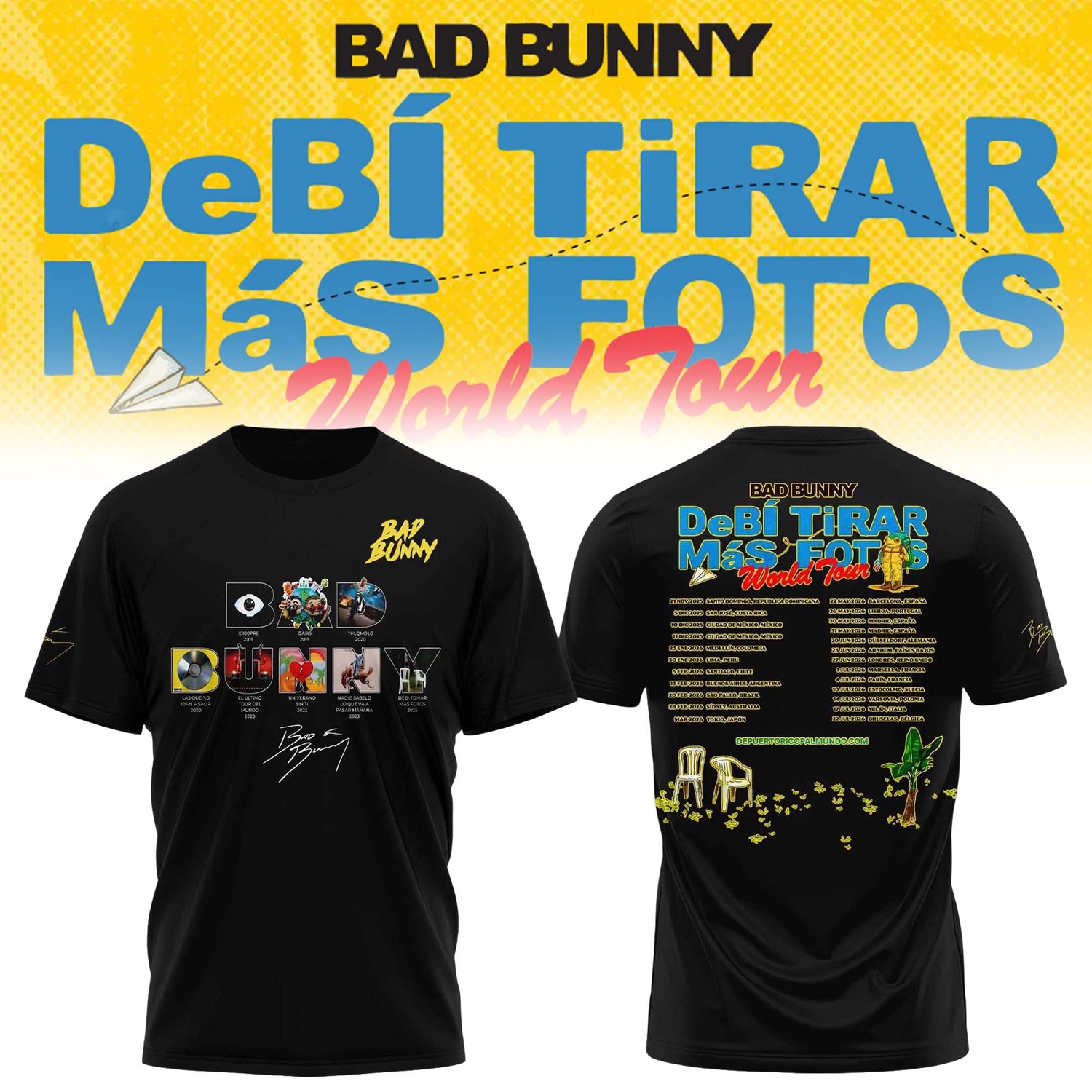 BAD BUNNY – DeBÍ TiRAR MáS FoToS World Tour 2026 3D Tshirt Ver6 BAD BUNNY – DeBÍ TiRAR MáS FoToS World Tour 2026 3D Tshirt Ver6