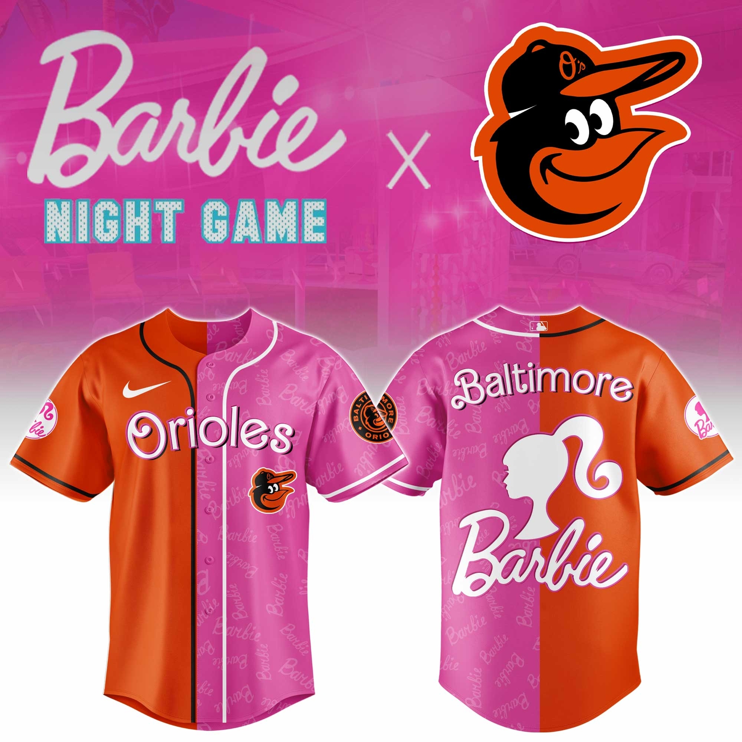 Baltimore Orioles Barbie 2026 Special Edition Baseball Jersey Baltimore Orioles Barbie 2026 Special Edition Baseball Jersey