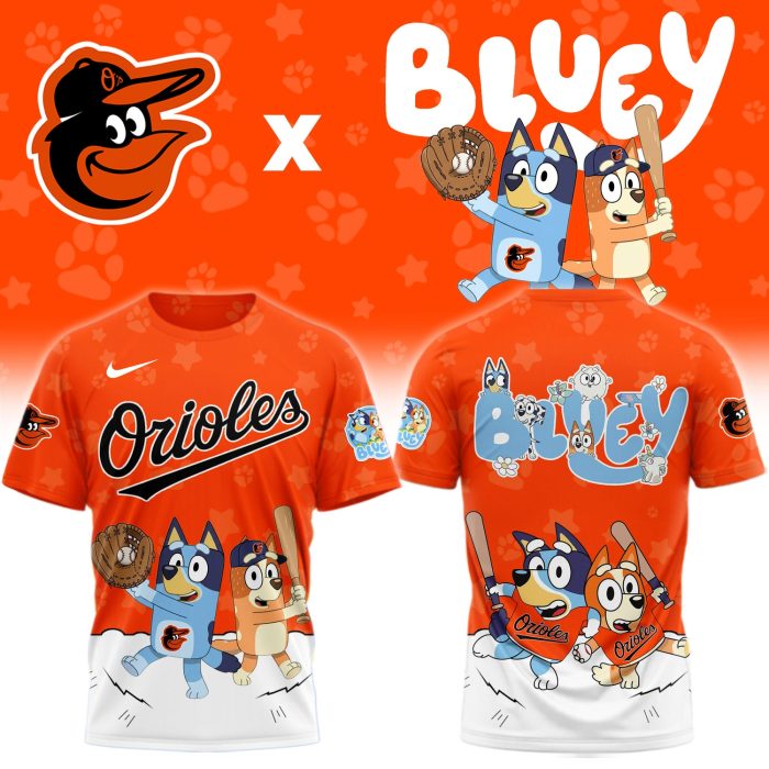 Baltimore Orioles Bluey Night Game Fan Graphic Shirt - Image 2