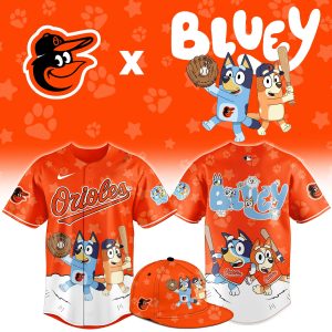 Baltimore Orioles Bluey Night Game Special Baseball Jersey by Drovenwear.com
