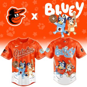 Baltimore Orioles Bluey Night Game Special Baseball Jersey by Drovenwear.com