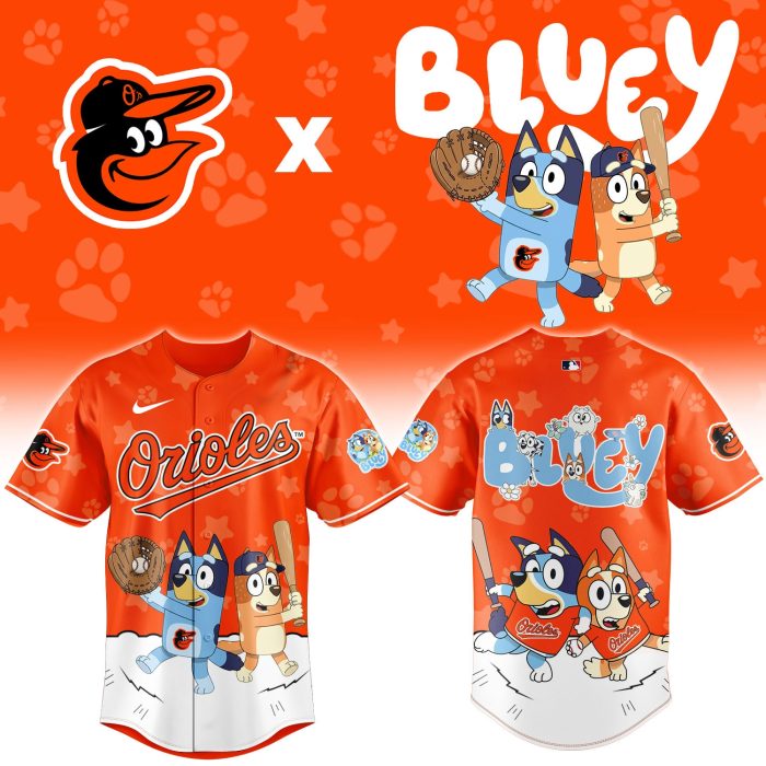Baltimore Orioles Bluey Night Game Special Baseball Jersey - Image 2