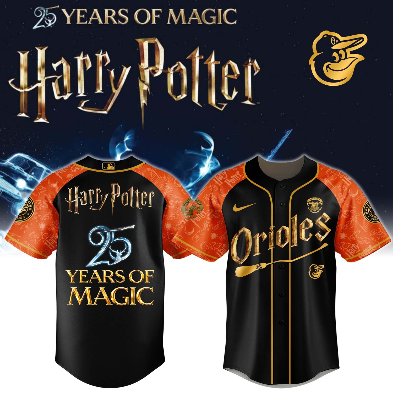 Baltimore Orioles Harry Potter 25 Years Of Magic Game Night 2026 Special Edition Jersey Version 2 Baltimore Orioles Harry Potter 25 Years Of Magic Game Night 2026 Special Edition Jersey Version 2