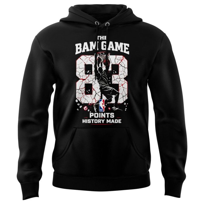Bam Adebayo Miami Heat The Bam Game 83 Point Historic Hoodie - Image 2