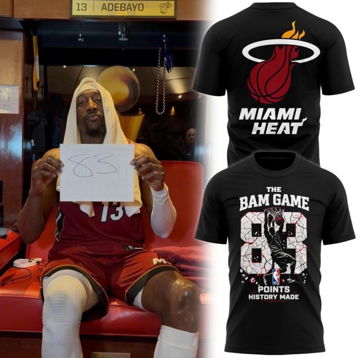 Bam Adebayo Miami Heat The Bam Game 83 Point Historic Hoodie - Image 6