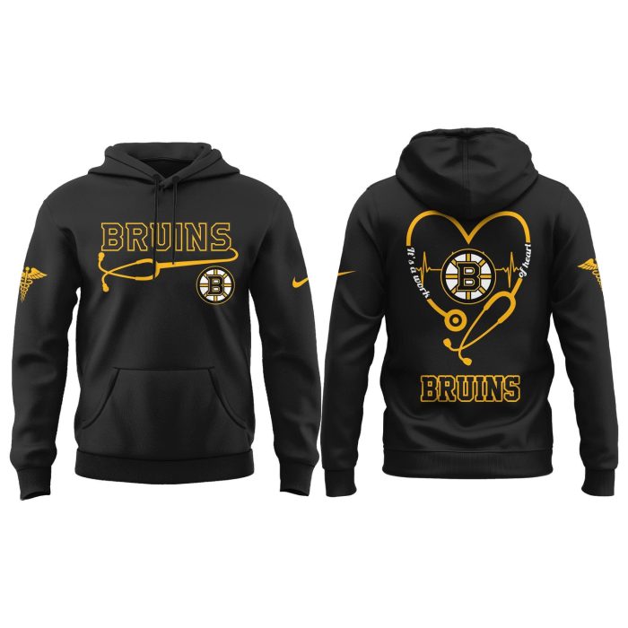 Boston Bruins Healthcare Appreciation Night Limited Apparel Hoodie | Jogger | Cap - Image 2