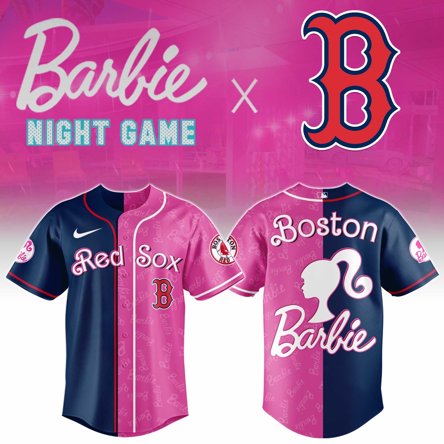 Boston Red Sox Barbie 2026 Special Edition Baseball Jersey Boston Red Sox Barbie 2026 Special Edition Baseball Jersey
