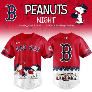 Boston Red Sox Peanuts Night 2026 Special Edition Jersey by Drovenwear.com