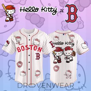 Boston Red Sox x Hello Kitty 2026 Limited Edition Fan Jersey by Drovenwear.com