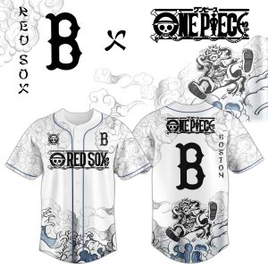 Boston Red Sox x Luffy Gear 5 Special Anime Jersey by Drovenwear.com