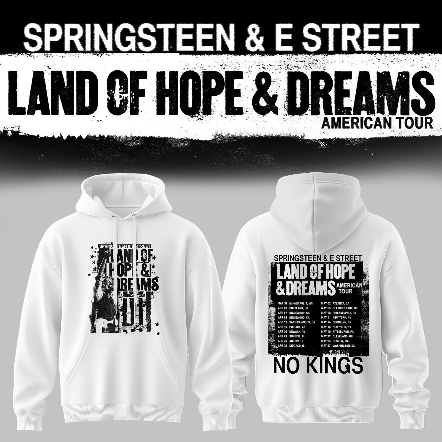 🎸 Bruce Springsteen 2026 – Land of Hope and Dreams American Tour Hoodie Collection 🎸 Bruce Springsteen 2026 – Land of Hope and Dreams American Tour Hoodie Collection