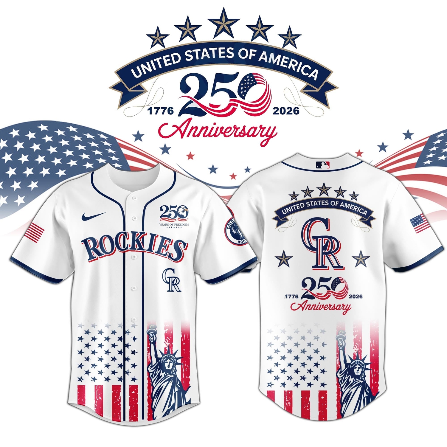 Colorado Rockies special America’s 250th Anniversary Limited Edition Jersey Colorado Rockies special America’s 250th Anniversary Limited Edition Jersey