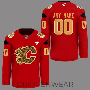 Calgary Flames South Asian Celebration 2026 Fan Jersey by Drovenwear.com