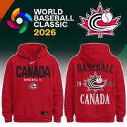Canada Baseball 2026 Limited Edition Red Hoodie