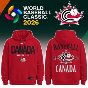 Canada Baseball 2026 Limited Edition Red Hoodie by Drovenwear.com