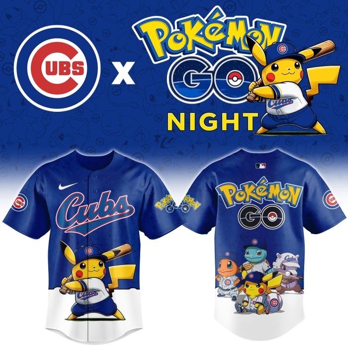 Chicago Cubs Pokémon GO Night Limited Edition Baseball Jersey - Image 2