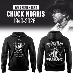 Chuck Norris Memorial WWE Legend Tribute Hoodie 19402026 by Drovenwear.com