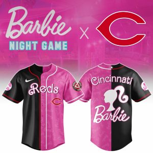 Cincinnati Reds Barbie 2026 Special Edition Baseball Jersey by Drovenwear.com