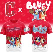 Cleveland Guardians Bluey Night Game Graphic T-Shirt - Image 2