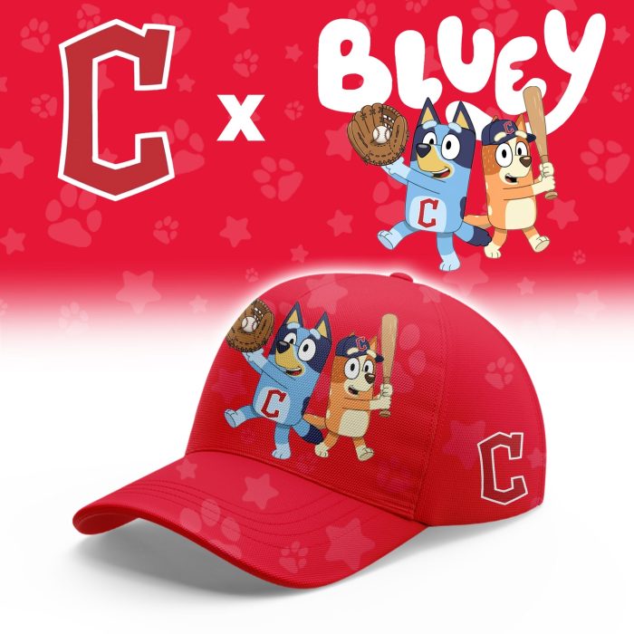 Cleveland Guardians Bluey Night Game Graphic T-Shirt - Image 3